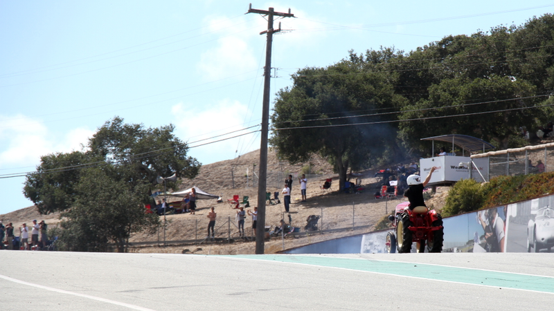 The straggler in the first race seemed to revel in his position back there.